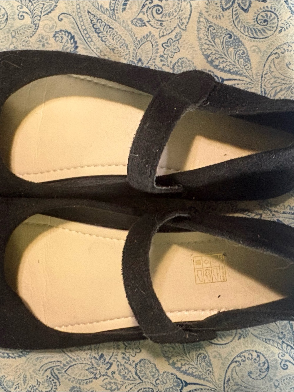 Black Mary Jane Flats with Strap